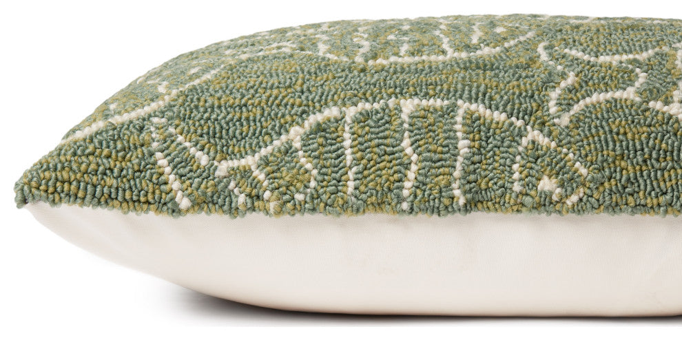 Loloi P0908 Green 16" x 26" Cover Only Pillow