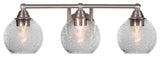 Paramount 3-Light Bath Bar, Brushed Nickel, 5.75" Smoke Bubble Glass