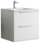 Vanity Alfred 31 With Integrated Solid Surface counter top, Matt White, Polished