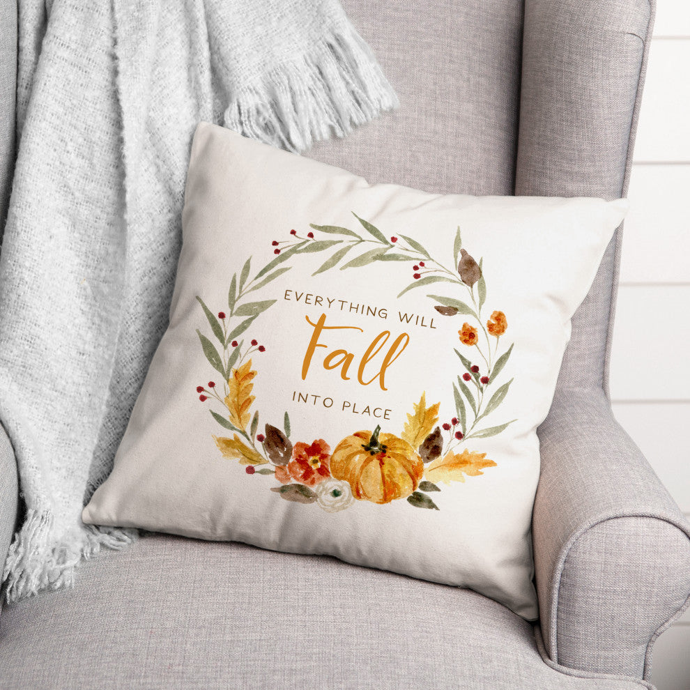 Fall Into Place 18 x 18 Spun Poly Pillow