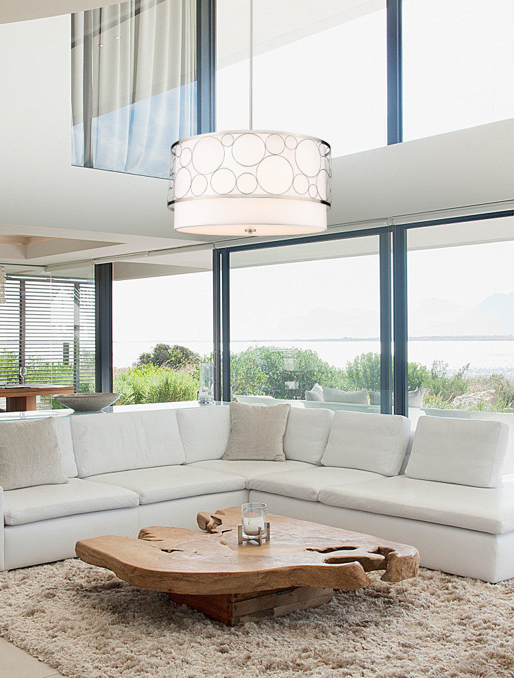 Zlite 197-32BN 5-Light Pendant, White