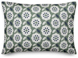Green Navy Mod Pattern 14x20 Indoor/Outdoor Pillow