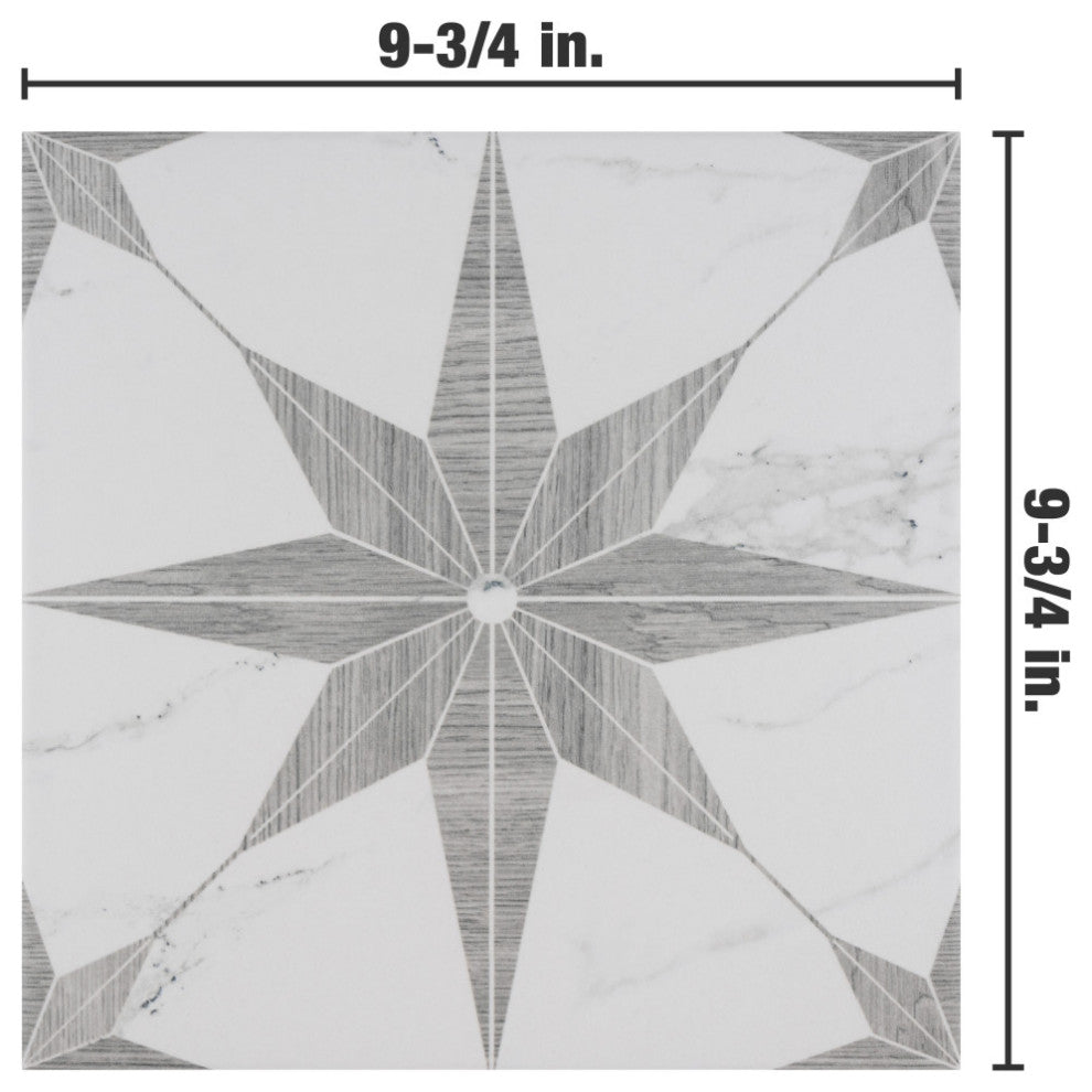 Llama Stella Loire Porcelain Floor and Wall Tile, Noce, Silver