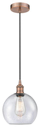 Innovations 616-1P-AC-G124-8 1-Light Mini Pendant, Antique Copper