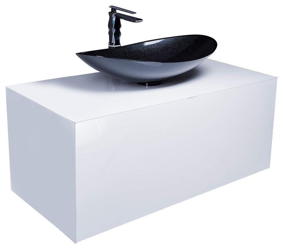 Dora Lacquered Vanity, White, 42