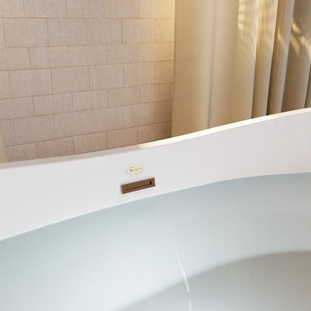 67" Luxury Freestanding Bathtub Acrylic Soaking SPA Tub by Empava