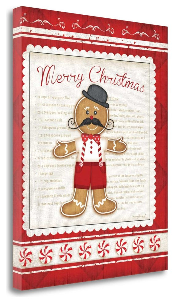 "Gingerbread Man" By Jennifer Pugh, Giclee Print on Gallery Wrap Canvas
