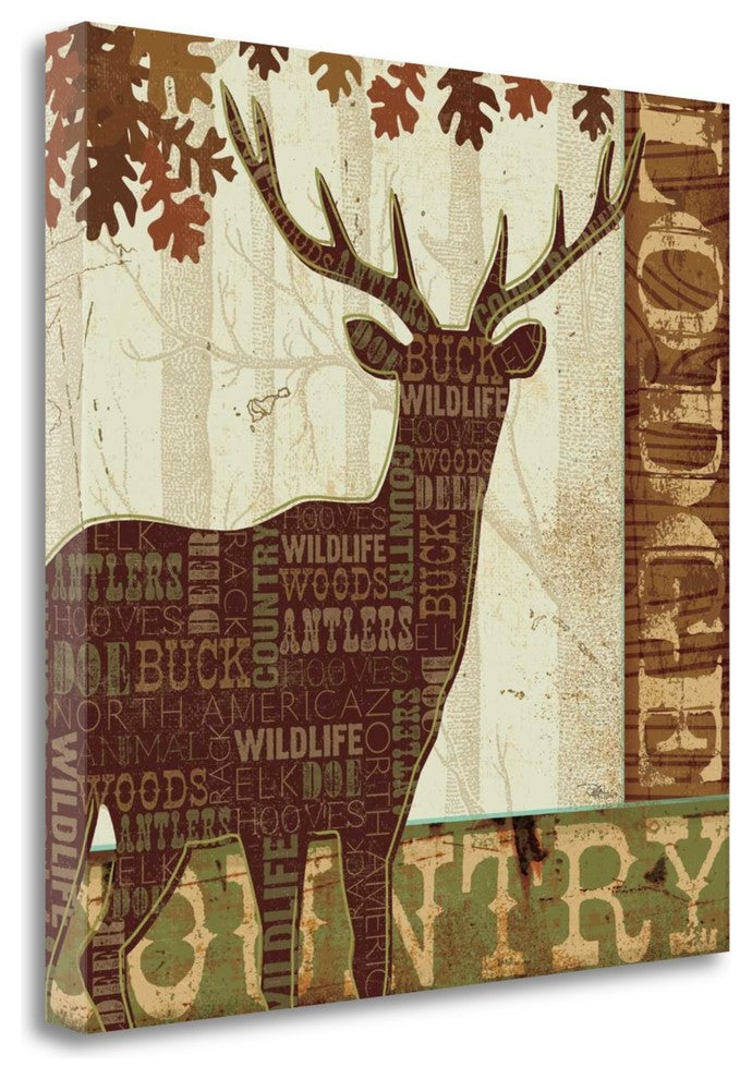 "Woodland Words I" By Pela Studio, Giclee Print on Gallery Wrap Canvas