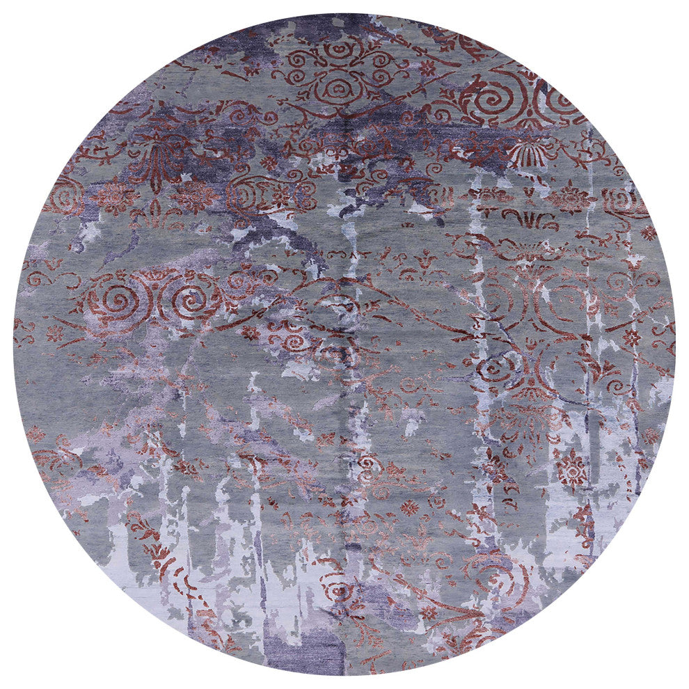 Ahgly Company Indoor Round Mid-Century Modern Area Rugs, 3' Round