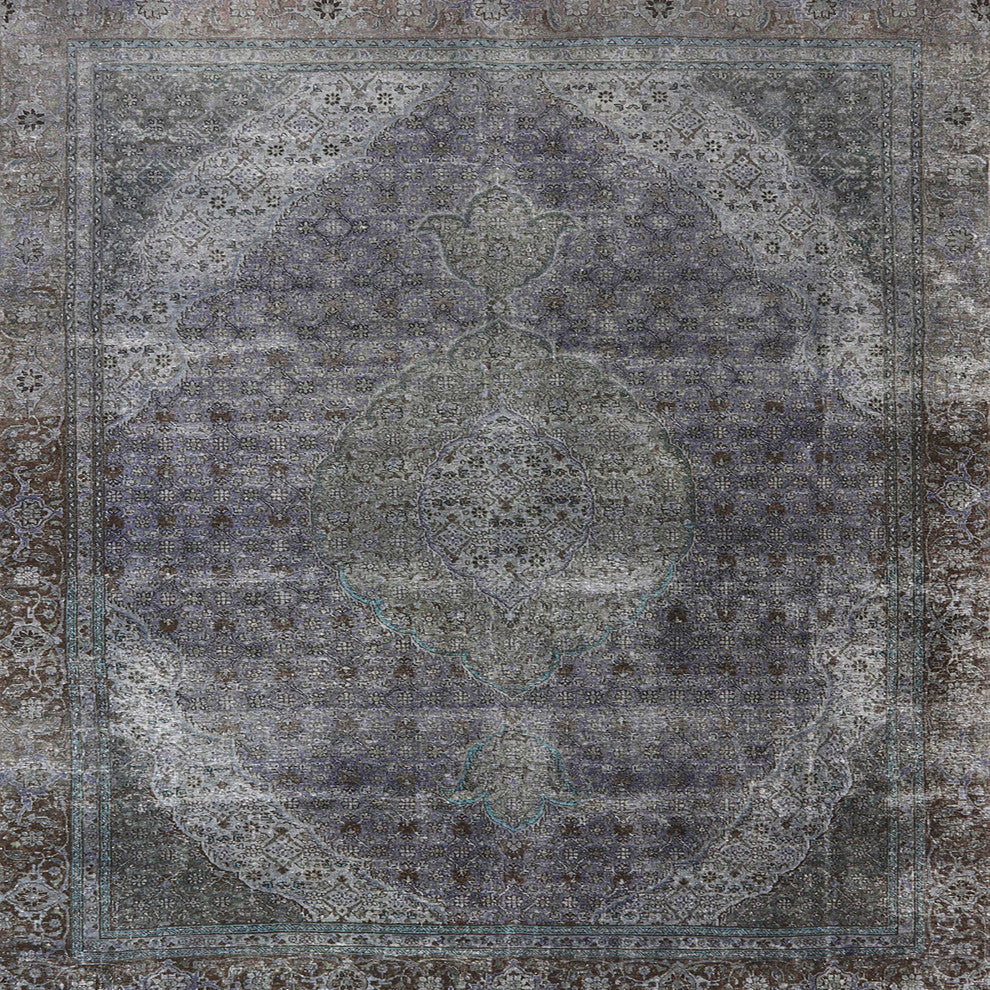 Ahgly Company Indoor Square Mid-Century Modern Area Rugs, 5' Square