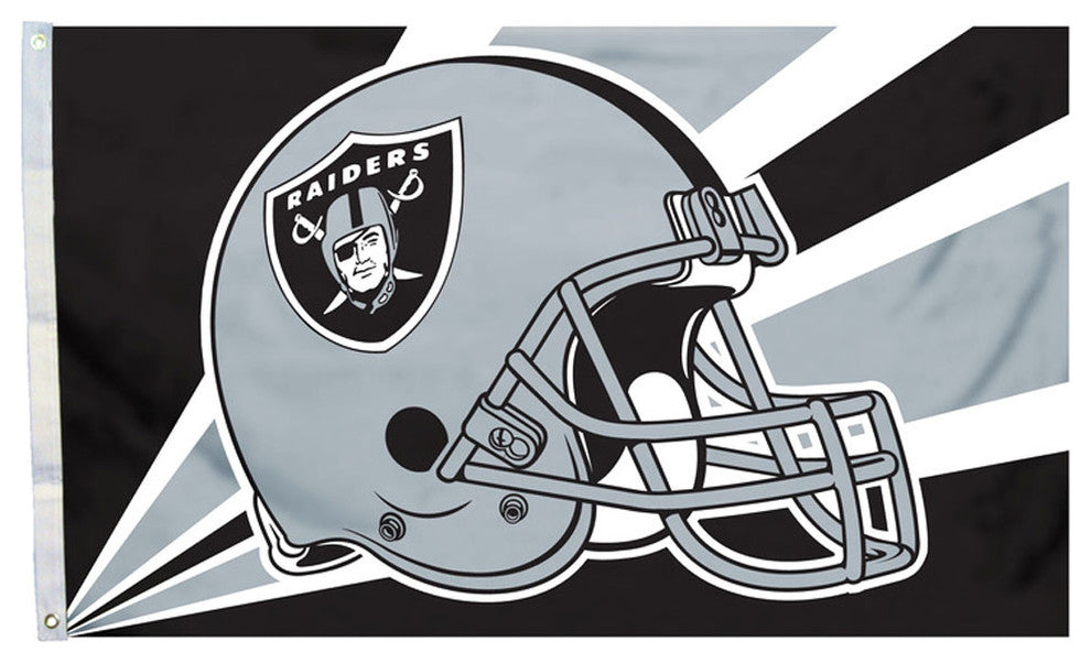 Oakland Raiders - 3'X5' NFL Polyester Flag
