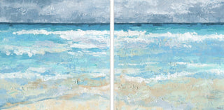Playful Waves Diptych, 36"x18"