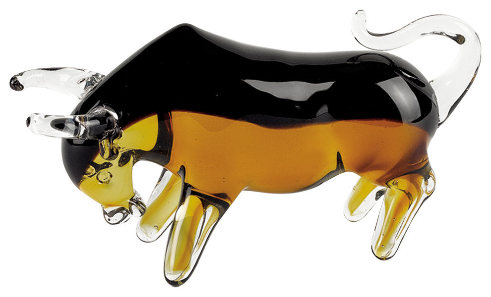 Art Glass Bull L8x4"