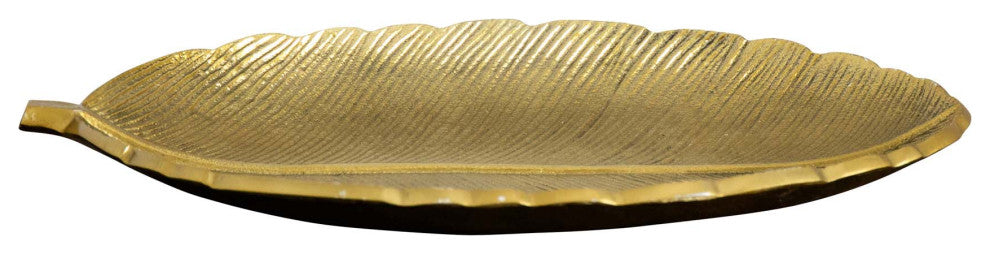 16in. Gold Leaf Decorative Accent Tray