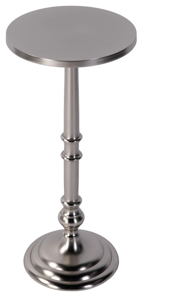 Garland 10" W Round All Metal Pedestal Base End Table