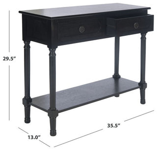 Safavieh Allura 2 Drawer Console Table, Black