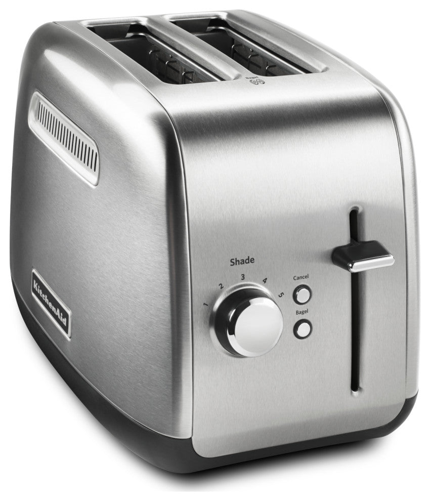 KitchenAid Brushed Stainless Steel 2 Slice Toaster with Manual Lift Lever