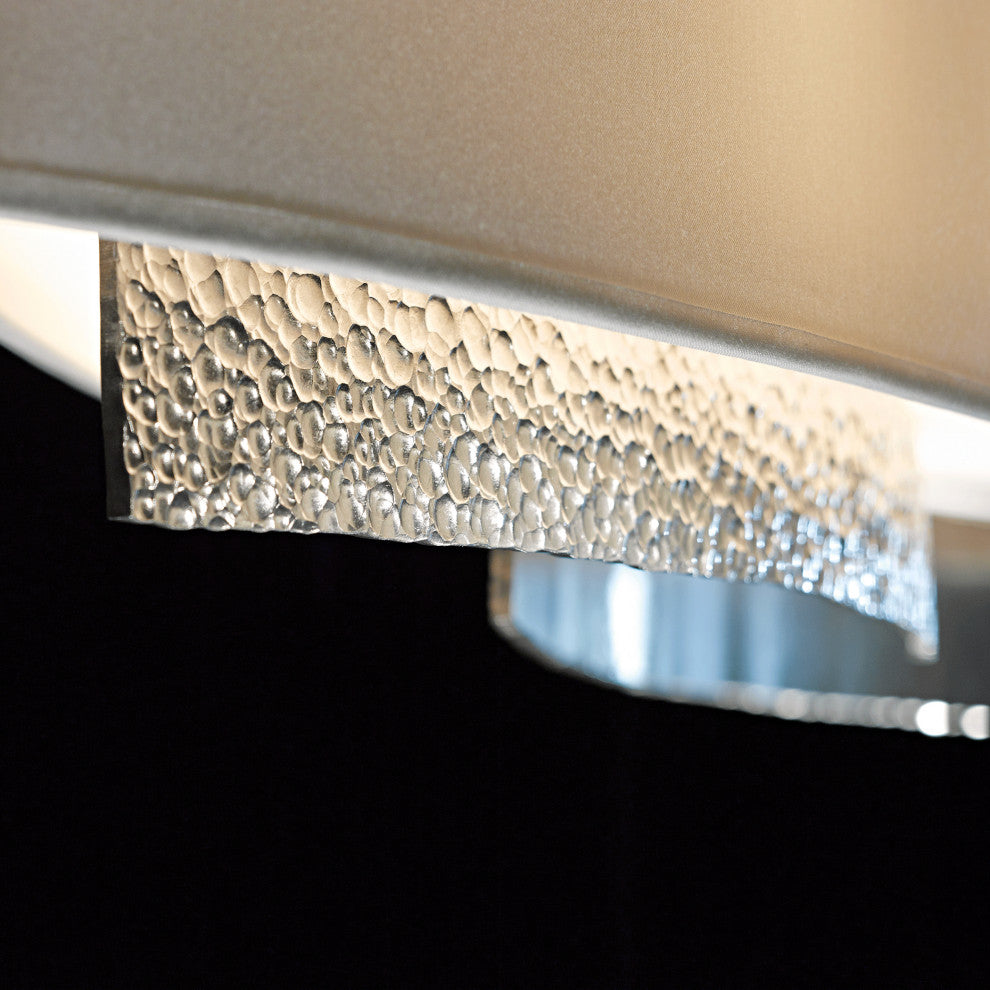 Oceanus Pendant, Sterling Finish, Flax Shade, Standard Overall Height