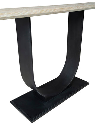 Yuca 63" Wide Metal Console Table, Black
