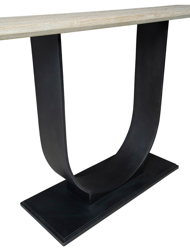 Yuca 63" Wide Metal Console Table, Black