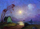 Ferdinand Du Puigaudeau Cottage in the Moonlight in Briere Wall Decal