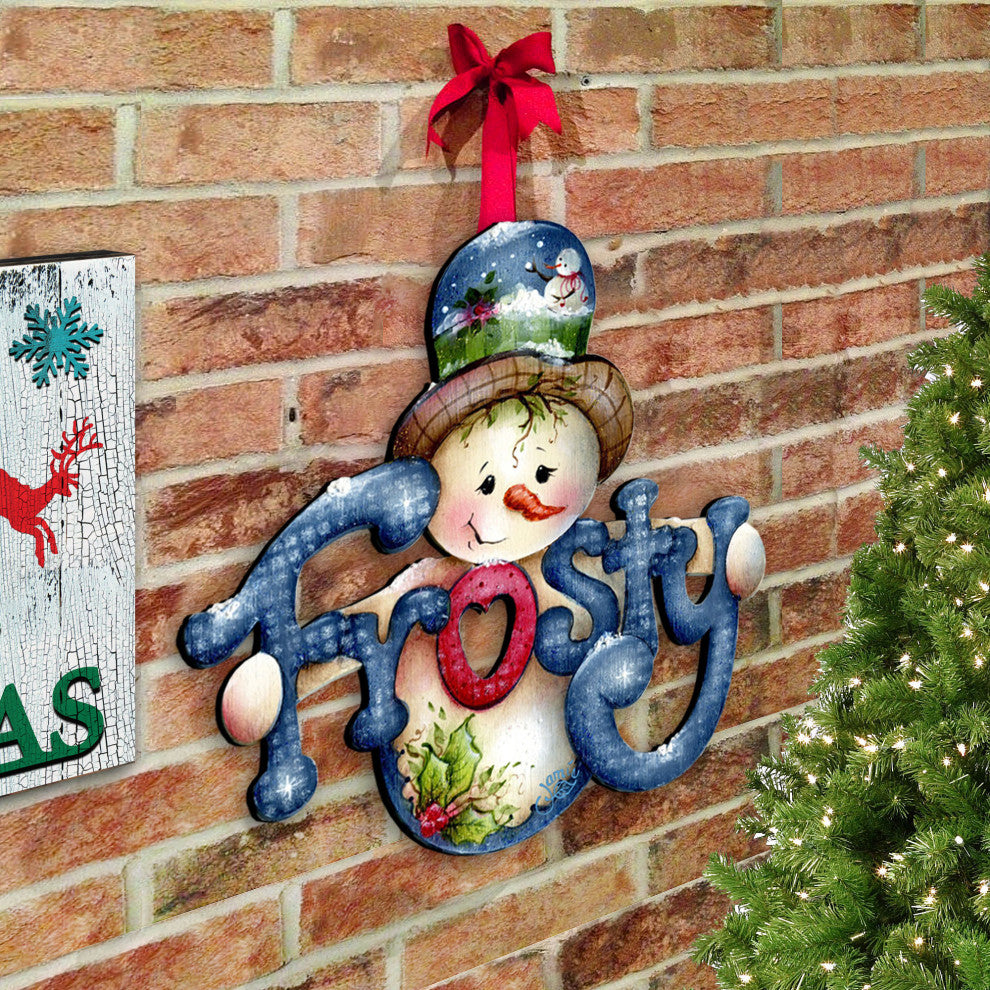 Frosty On Door Hanger
