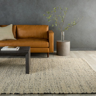 Jaipur Living Almand Natural Solid White/Black Area Rug, 10'x14'