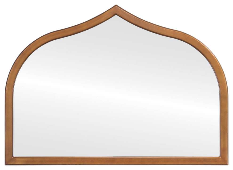 Pescara Framed Mantel Mirror, Teardrop Cathedral, 38.4"x27.4", Autumn Bronze