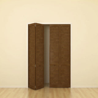 Plantation Louver/Louver Bifold, White, 24"x80"x1"