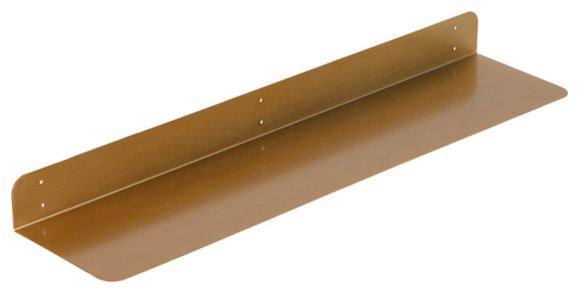 Saffron Fabs Metal Wall Shelves, Antique Brass, 36x8