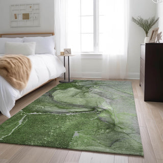 Premium Machine Washable Mayfield AMF524 Olive 10' x 14' Rug