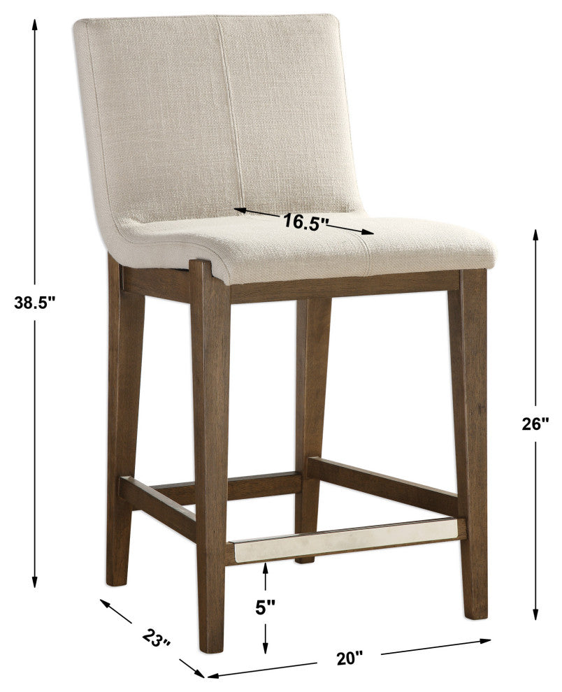 Uttermost Klemens Linen Counter Stool