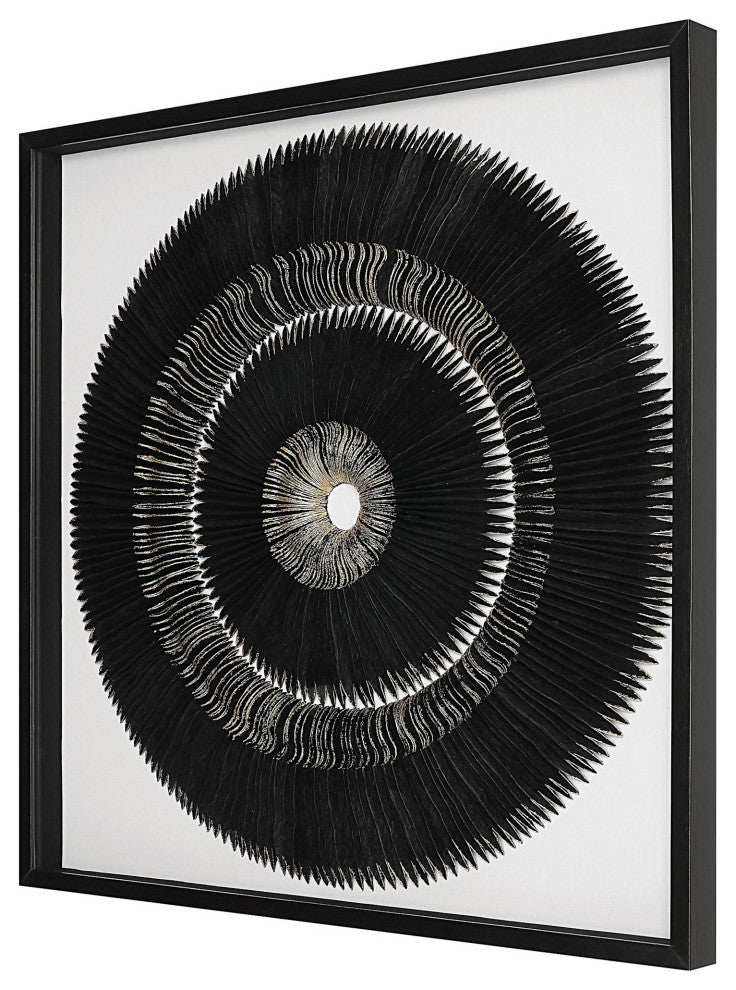 Uttermost 04311 Sandara 39-3/8" x 39-3/8" Framed Decorative Panel - Black /