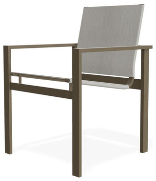 Tribeca Sling Outdoor Stackable Armchair, Augustine Oyster/Beachwood