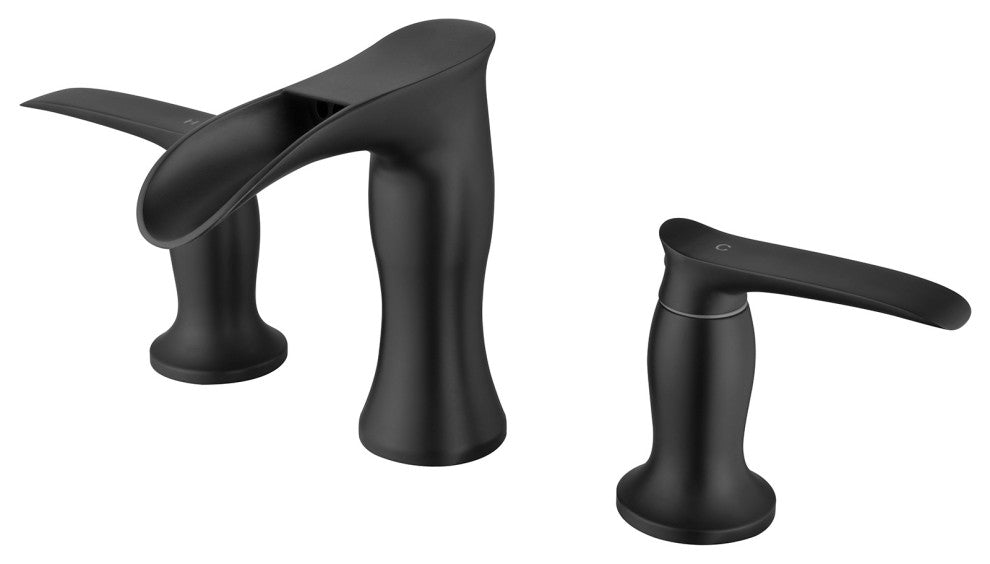Deck Mounted Widespread Dual Handles Bathroom Faucet