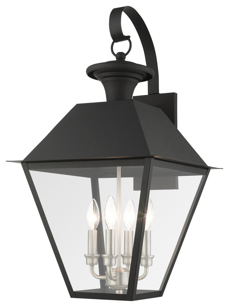 Black Classic, Colonial, Historical, Timeless Outdoor Wall Lantern