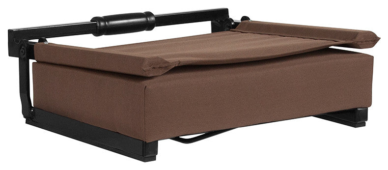 Grandstand Comfort Seats by Flash with Ultra-Padded Seat, Brown
