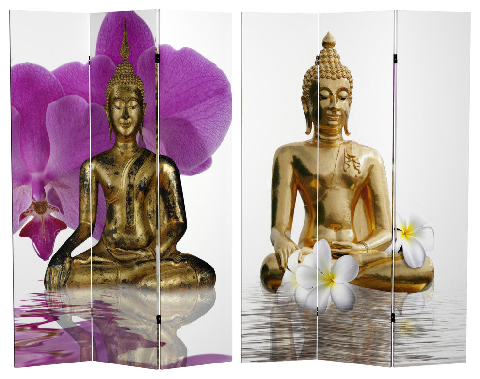 6'' Tall Double Sided Thai Buddha Room Divider