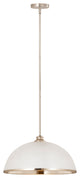 Zlite 1004P20-MW-BN 1-Light Pendant, Mate White