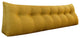 Bed Wedge Pillow, Daybed Back Support, Lumbar Pillow, Reading Wedge, Linen Gold, 76x20x8