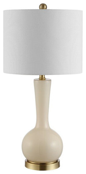 Safavieh Gaetna Glass Table Lamp Ivory