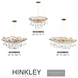 Hinkley Laguna Medium Eight Light Linear, Burnished Gold