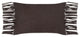 Surya Suede Fringe Black Pillow Shell With Polyester Insert 14"H X 22"W
