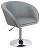 Adjustable Swivel Faux Leather Coffee Chair, Gray
