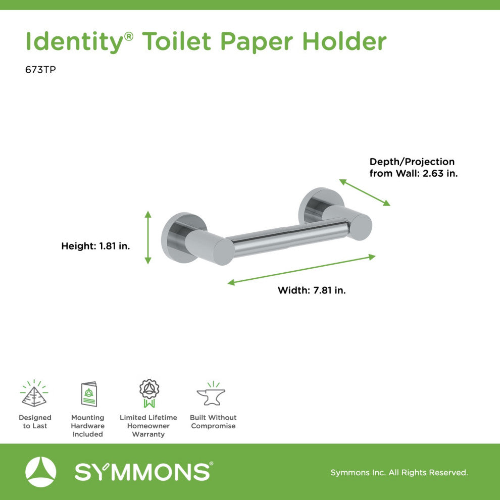 Identity Wall-Mounted Toilet Paper Holder, Chrome