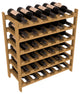 36-Bottle Stackable Wine Rack, Ponderosa Pine, Oak