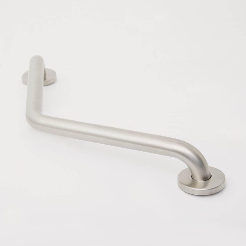 12"x12" Boomerang Shaped Shower Grab Bar, Stainless Steel