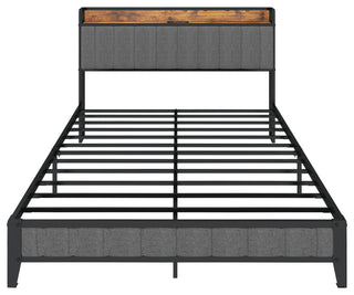 Gewnee Queen Size Bed Frame with Charging Station