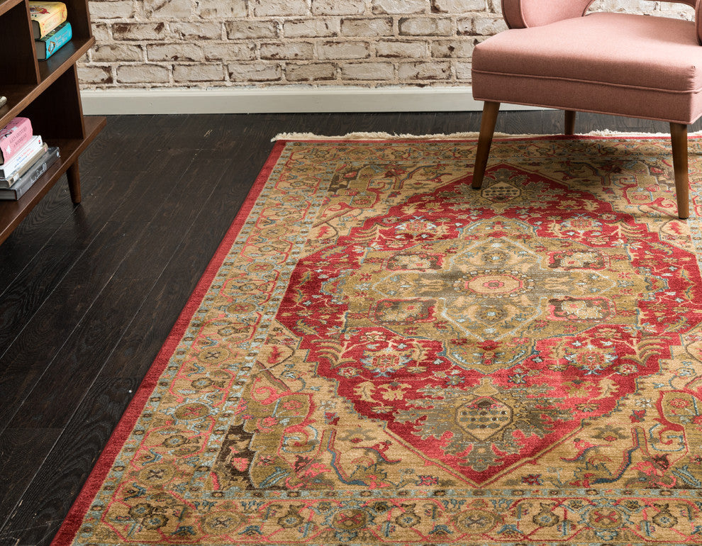 Unique Loom Red Arsaces Sahand 2' 2 x 3' 0 Area Rug