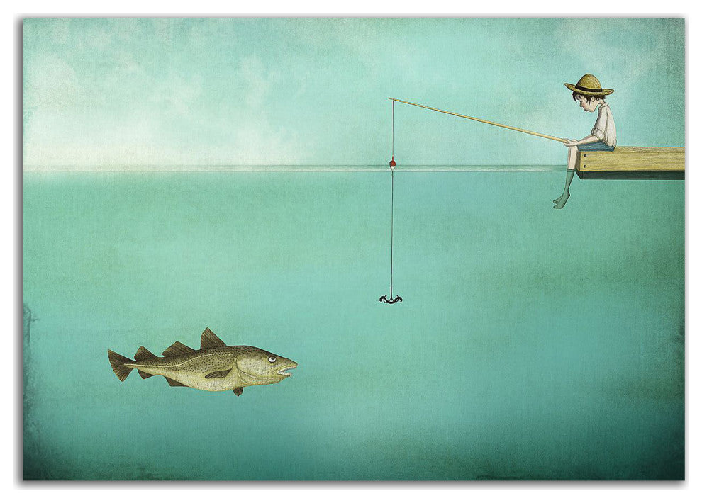 "Fish" by Maja Lindberg, Print on Canvas, 17"x12"